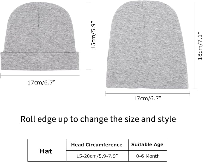 DRESHOW BQUBO 6 Pack Baby Beanie Hats - Image 6