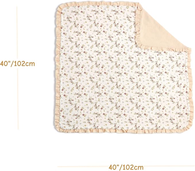 CREVENT 40''X40'' 100% Organic Cotton Muslin Baby Blanket - Image 4