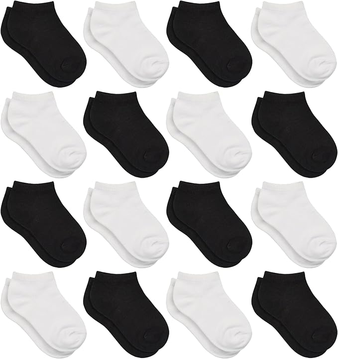 Toddler Socks, 16 Pairs Low Cut Ankle Socks by SPTRAMLE