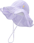 HONGTEYA Baby Sun Hat Wide Brim Adjustable Toddler Beach Bucket Hat | Soft by HONGTEYA