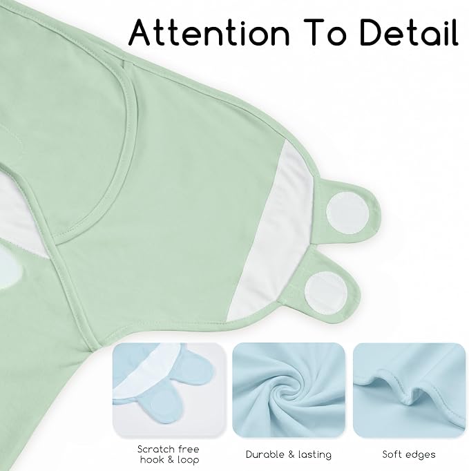 Cotton Swaddles for Newborn, Baby Newborn Swaddle 0-3 Month | 2-Pack Soft - Image 5