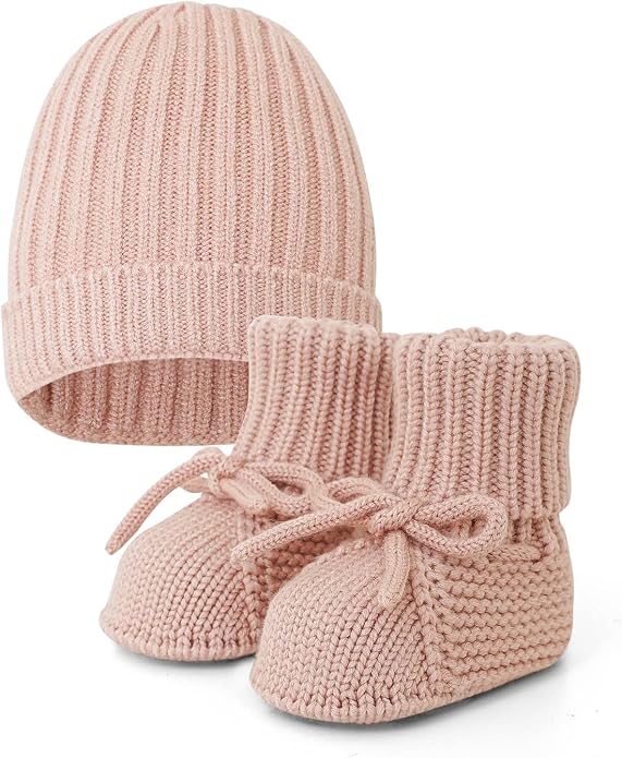 Baby Booties & Hat Set Newborn First Walkers by Opewod