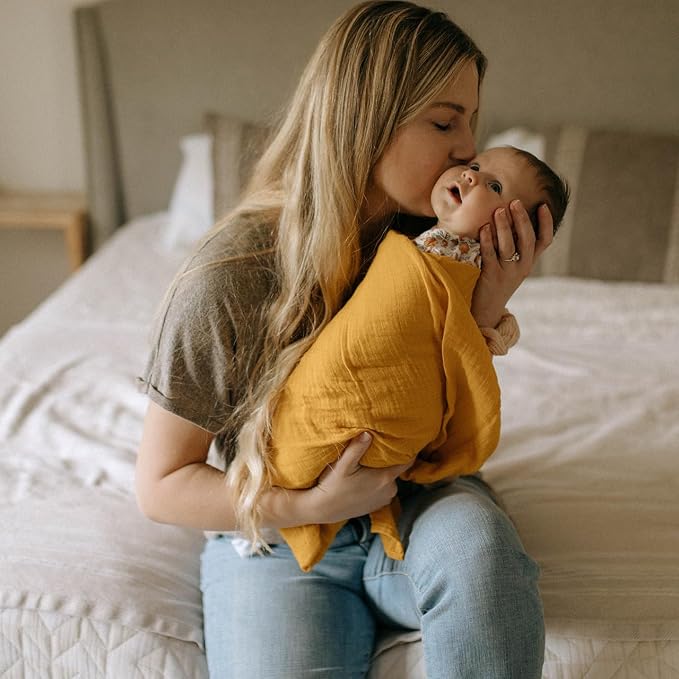 Parker Baby Co. Soft Muslin Baby Swaddle Blankets, 3 Pack - Image 3