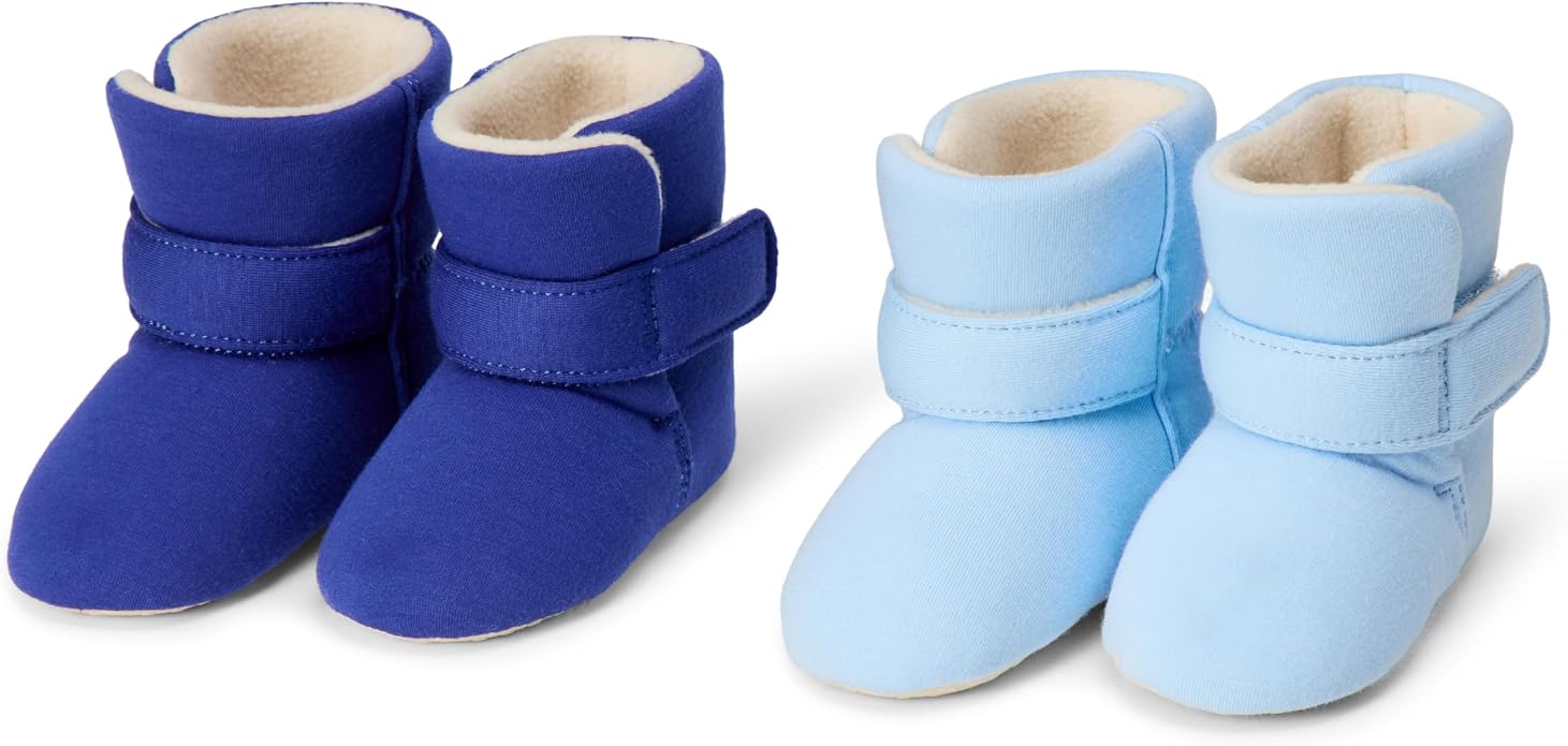Amazon Essentials Unisex Babies' Soft Hook & Loop Booties, Infant Crib Shoes by AmazonEssentials