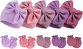 BQUBO Newborn Baby Girls Hats Mittens Set Hospital Hat Beanie Infant Bow Hats by DRESHOW