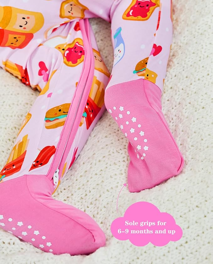 babee Reshinee Viscose derived from bamboo Baby Pajamas Convertible Footie - Image 4