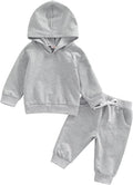 Thorn Tree Infant Baby Boys Pants Set Hooded Solid Sweatshirt Top Pocket by ThornTree