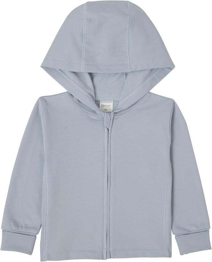 Hanes Baby Pure Comfort French Terry Hoodie, Infant Full-zip Hooded Jacket by Hanes