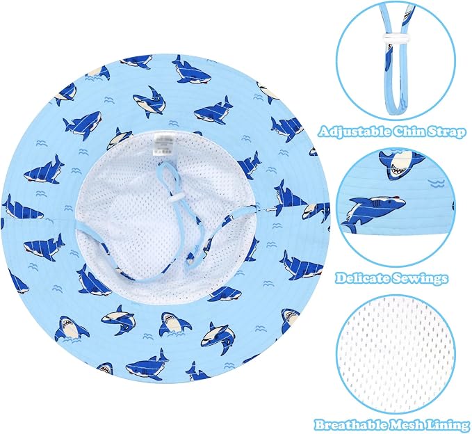 Sarfel Baby Sun Hat Summer Baby Boy Hats UPF 50+ Sun Protection Toddler Hat - Image 2