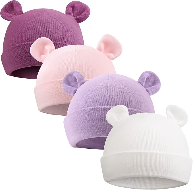 Pesaat Newborn Hospital Hat 0-12Months Preemie Boys Girls Beanie Solid Infant by Pesaat