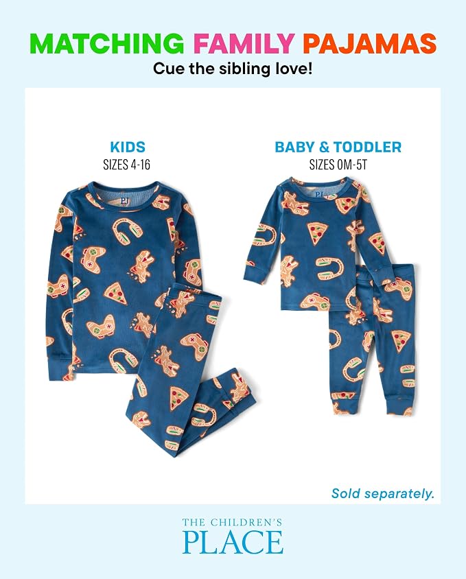 The Children's Place Baby Kids Christmas 2 Piece Pajama Sets - Image 2