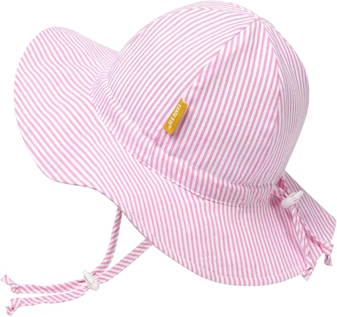 Baby Girl Sun Hat with UPF 50+ Outdoor Adjustable Toddler Beach Hat with Wide by DANMY