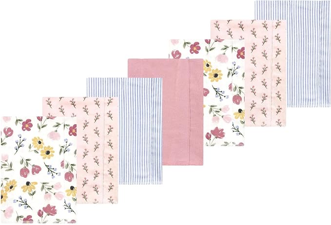 Luvable Friends Hudson Baby Flannel Burp Cloths 7pk, Painted Floral by Luvable+Friends