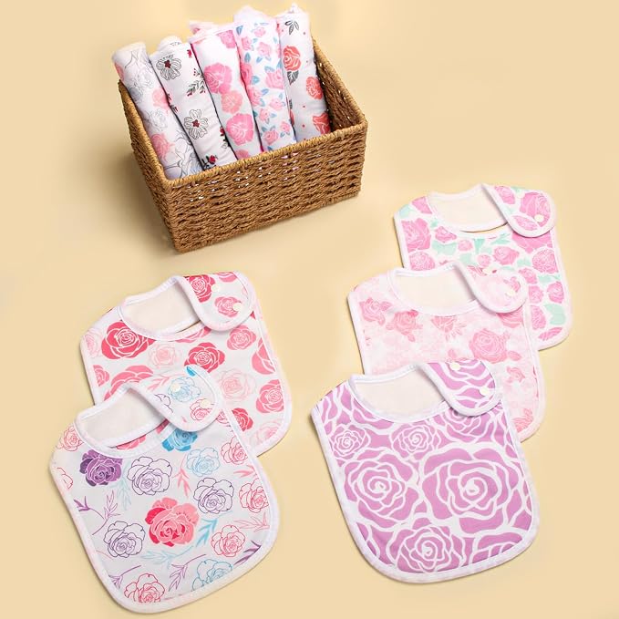 Baby Bibs Soft and Absorbent Cotton Bandana Bibs Set - Image 2
