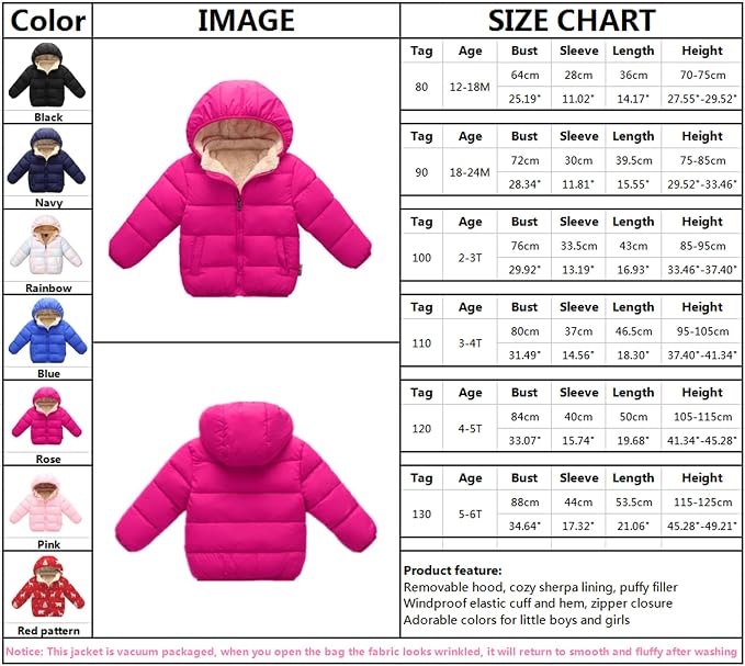 Toddler Boys' Girls' Winter Coat - Image 6