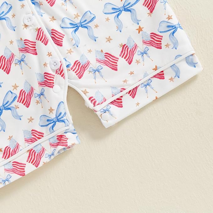 Balaflyie Newborn Summer Pajamas Baby Boy Girl Button Down Romper Cute Infant - Image 6