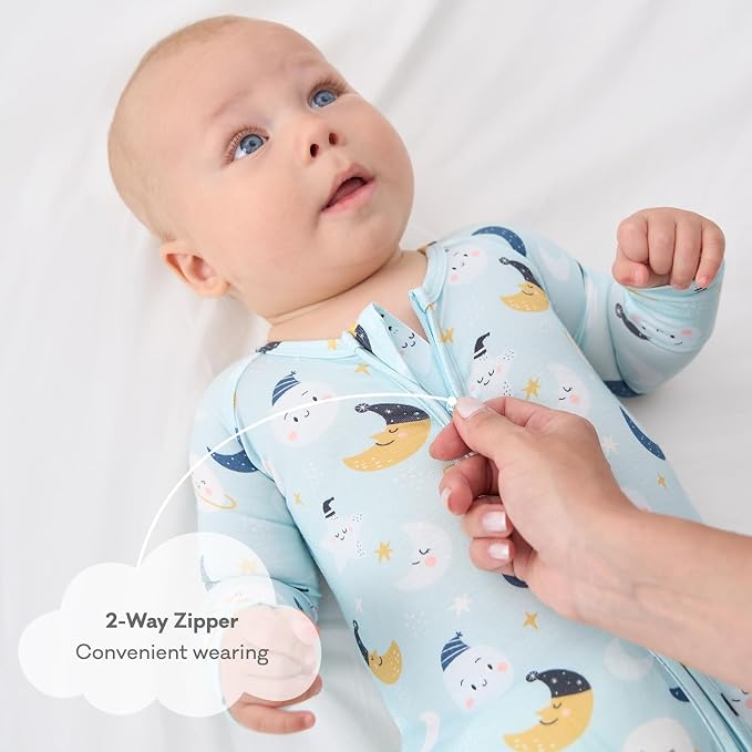 pureborn Baby Sleeper Viscose from Bamboo Zipper Footies Pjs 0-24 Months | - Image 5