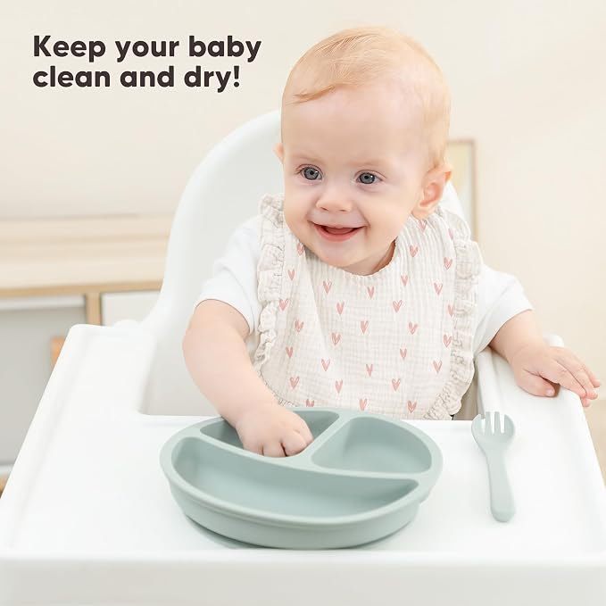 Bearmoss 8 Pack Muslin Baby Bibs - Image 2