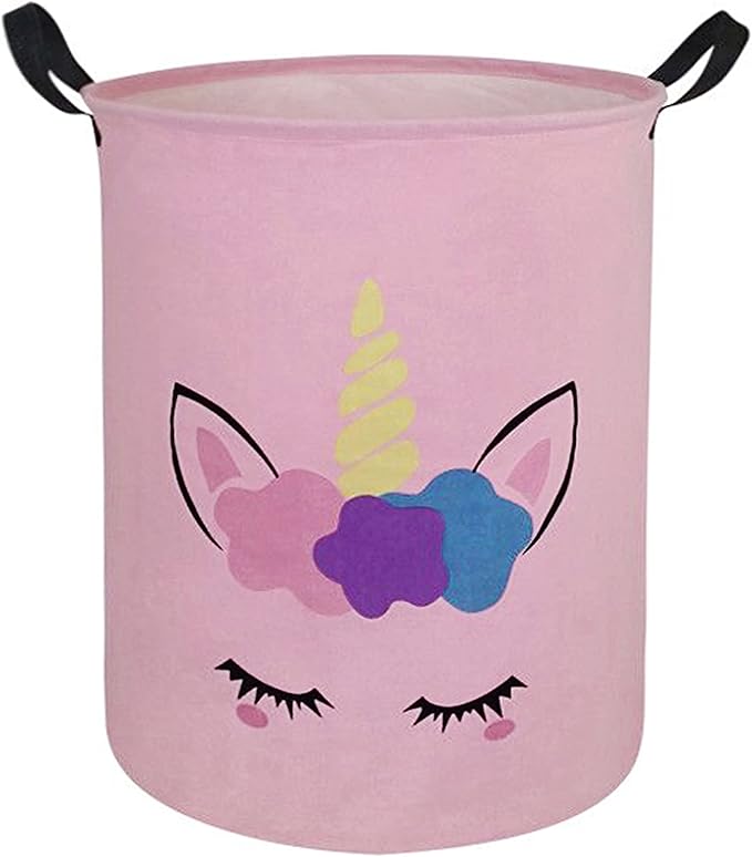 Round Laundry Hamper Storage Basket Laundry Organizer Hamper Storage Bins Clothes and Toys Box Nursery Hamper Gift Basket For Kids with Handles