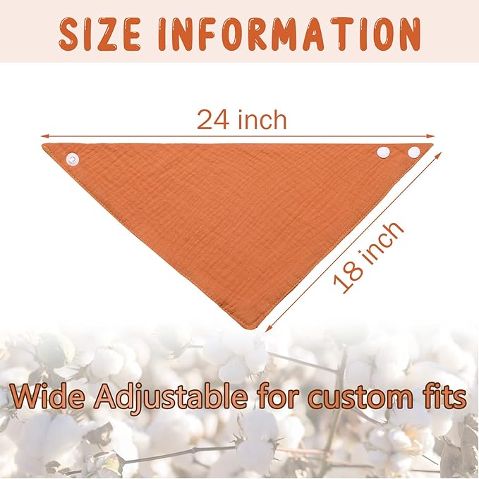 Funtery 8 Pcs Adult Drool Bibs Absorbent Bandana, Soft 8 Colors - Image 2