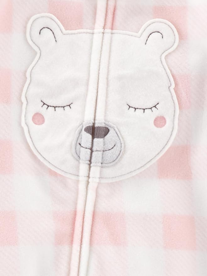 Simple Joys by Carter's Girls Loose-Fit Flame Resistant Fleece Footed Pajamas - Image 2