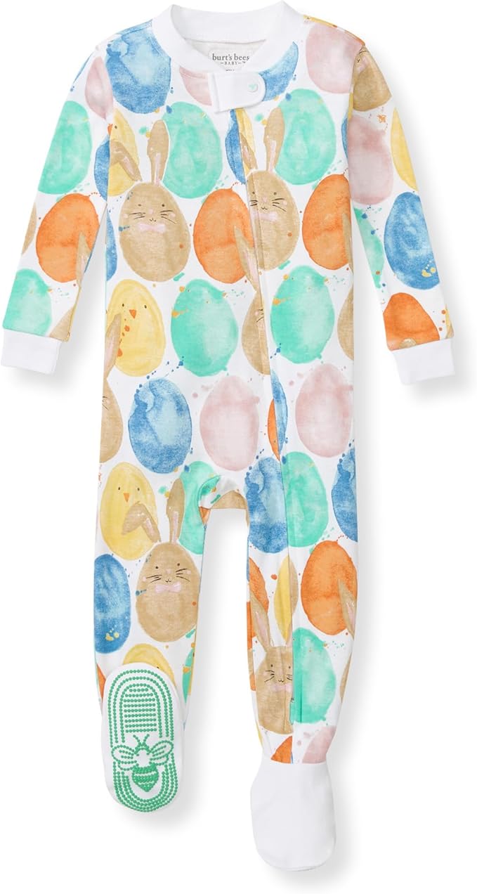 Burt's Bees Baby Girls Organic Cotton, Snug Fit Footed Sleeper Pajamas | by BurtsBeesBaby