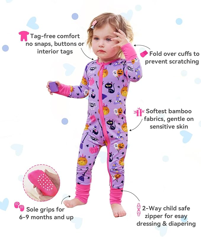 babee Reshinee Viscose derived from bamboo Baby Pajamas Convertible Footie - Image 2