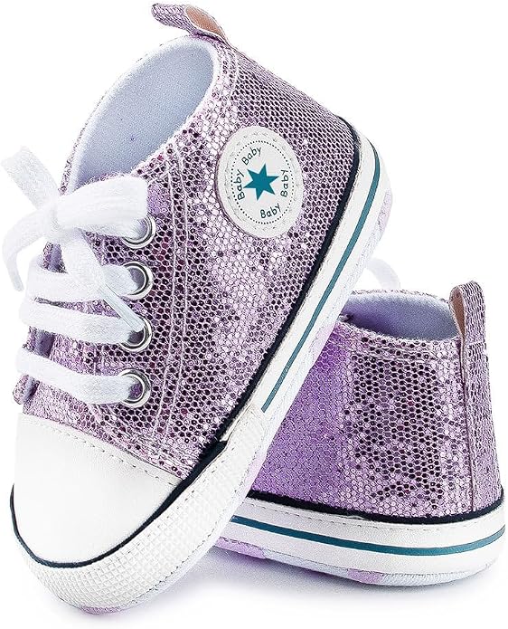 Unisex Baby Girls Boys Canvas High-top Shoes, Newborn Infant Anti-Slip Soft - Image 2