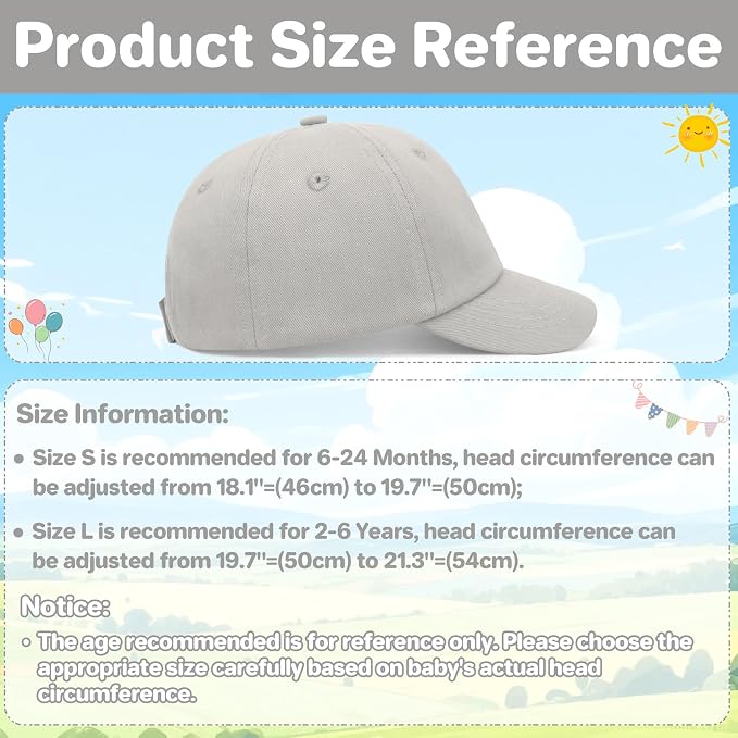 qikqik Baby Baseball Cap Toddler Baseball Hat Baby Ball Cap Toddler Hats - Image 6
