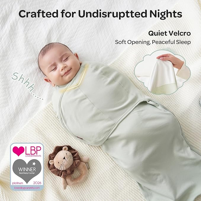 Momcozy Swaddles for Newborns, Quiet Fastener Swaddle for Infant 0-3 Months | - Image 3