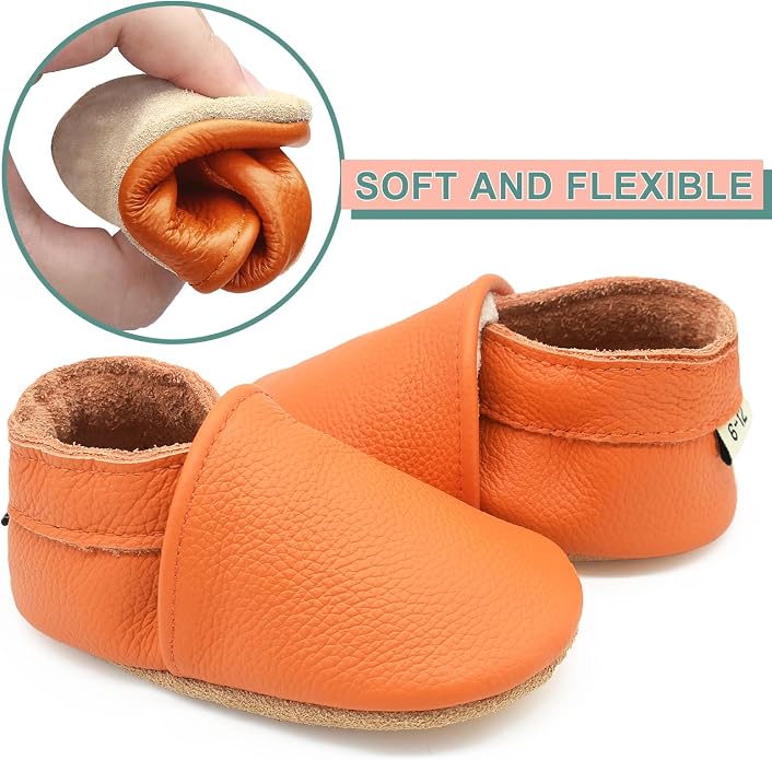 Genuine Leather Baby Booties Soft Sole Toddler Walking Shoes - Image 5