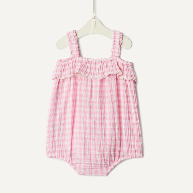 Amazon Essentials x Sofia Grainge Baby Girls' Cotton Gauze Sleeveless Romper - Image 5