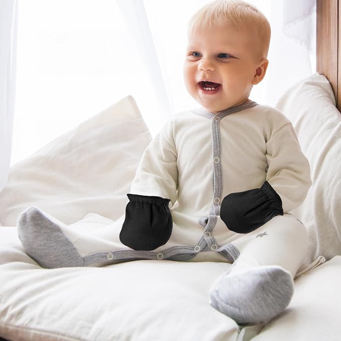 8 Pairs Baby Mittens Newborn No Scratch Mittens Newborn 0-6 Months Cotton Wrist - Image 9
