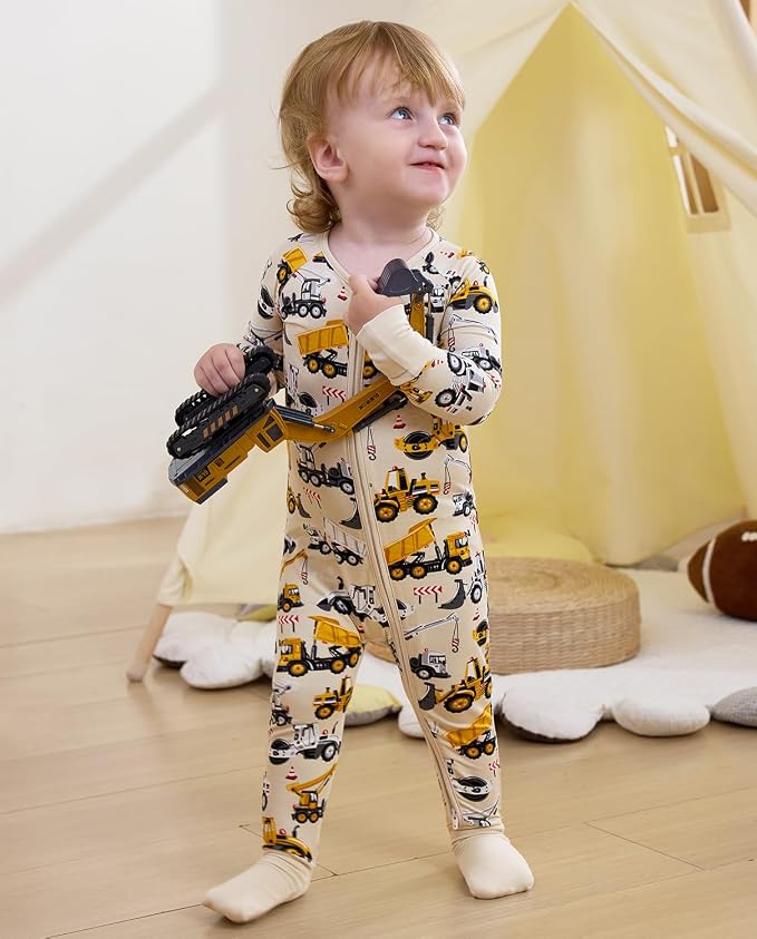 babee Reshinee Bamboo Viscose Baby Footie Pajama, Zipper Sleeper Boys Girls | - Image 5