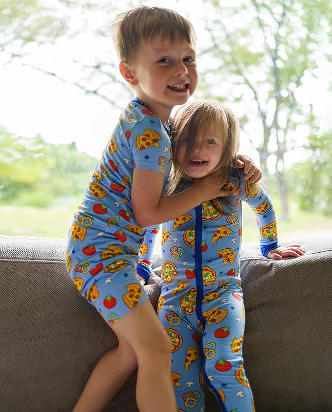 babee Reshinee Bamboo Viscose Toddler Boys Pajamas Set, Short Sleeve Kids - Image 3