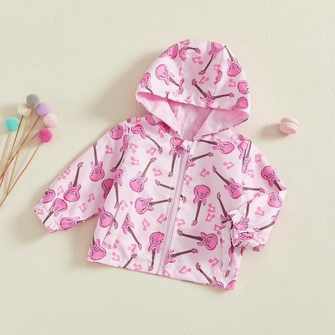 Toddler Windbreaker Jacket Baby Girl Hooded Zip Up Sweatshirt Winter Jacket - Image 4