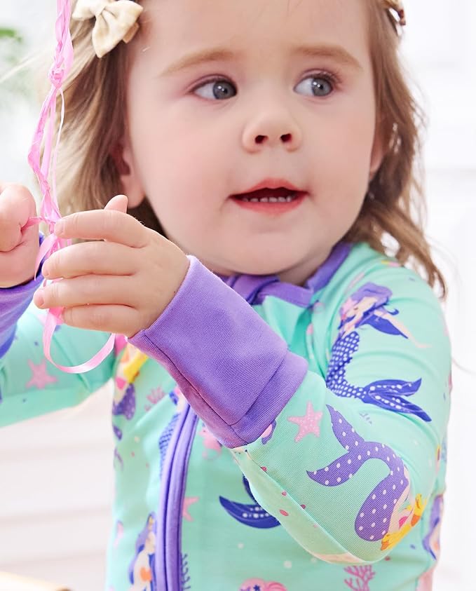 babee Reshinee Viscose Derived from Bamboo Baby Footie Pajamas Convertible - Image 6