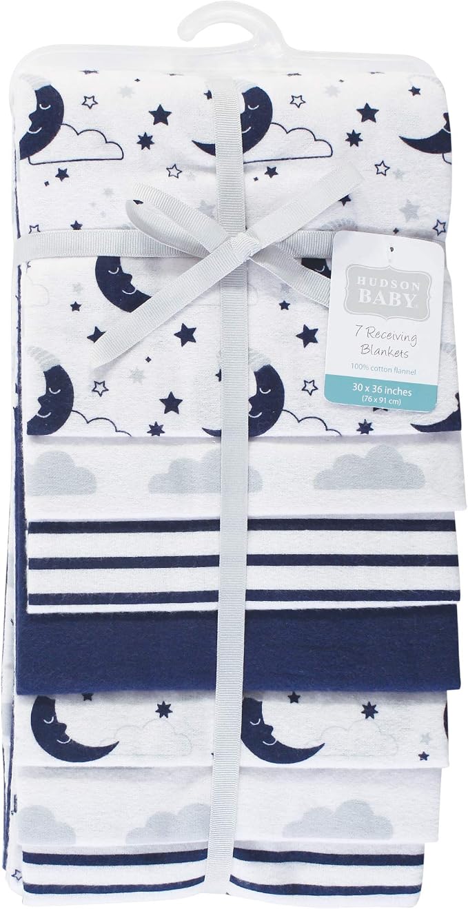 Hudson Baby Unisex Baby Cotton Flannel Receiving Blankets Bundle, One Size - Image 2