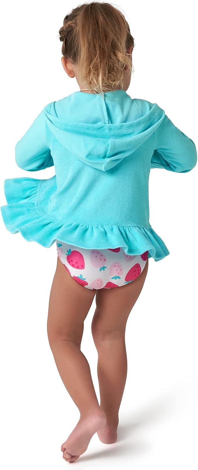 Gerber Baby & Toddler Girls Zipper Hoodie Terry Swimsuit Cover Up - Image 5