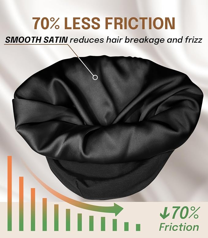 Fittia Baby Bonnet for 0-6 Months, Silky Satin Bonnet for Sleeping, Smooth for - Image 4