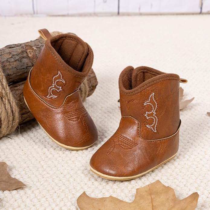 Meckior Baby Girls Cowboy Tassel Boots Side Zipper Moccasins Soft Bottom - Image 7