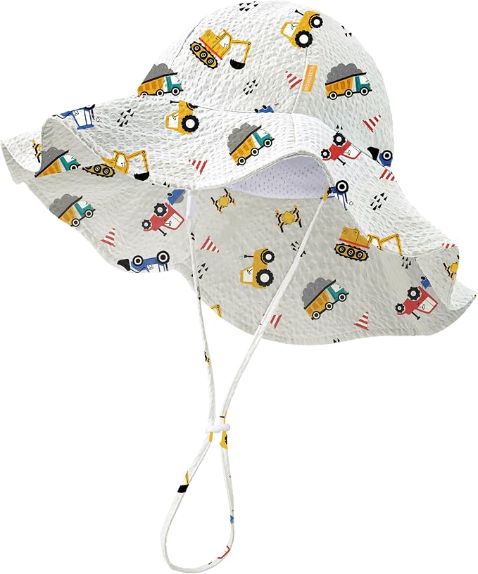 HONGTEYA Baby Sun Hat Wide Brim Adjustable Toddler Beach Bucket Hat | Soft by HONGTEYA