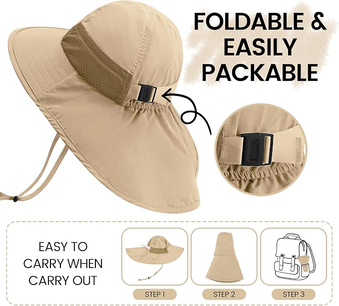 Baby Sun Hat with Neck Flap UPF 50+ - Image 3