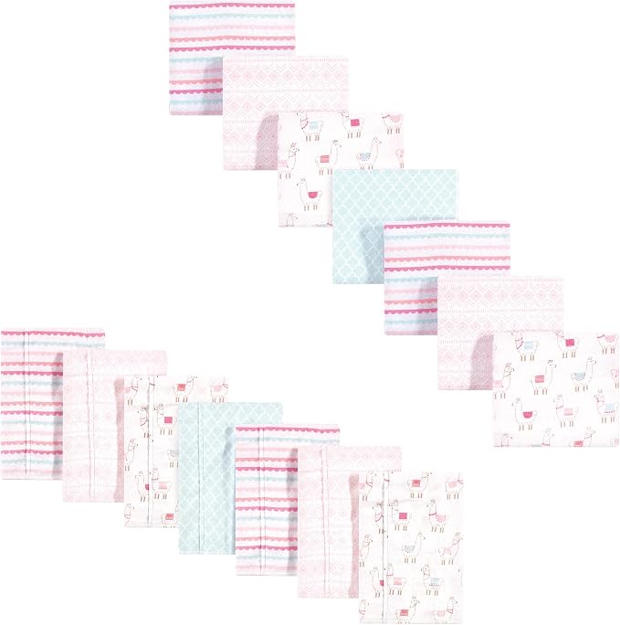Hudson Baby Unisex Baby Cotton Flannel Burp Cloths and Receiving Blankets by HudsonBaby
