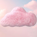 YRXRUS Cloud Pillows, Pink Cloud Shaped Pillow, Decorative Throw Pillow Gifts, Cute Plush Room Decor, Fluffy Faux Rabbit Fur 13"x21" Pillows for Living Bedroom Kids Room