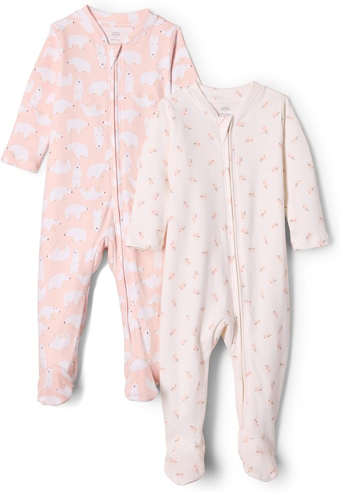 Amazon Essentials x Sofia Grainge Unisex Babies' Cotton Footed Sleep and Play by AmazonEssentials