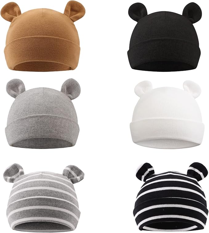 Pesaat Newborn Hospital Hat 0-12Months Preemie Boys Girls Beanie Solid Infant by Pesaat