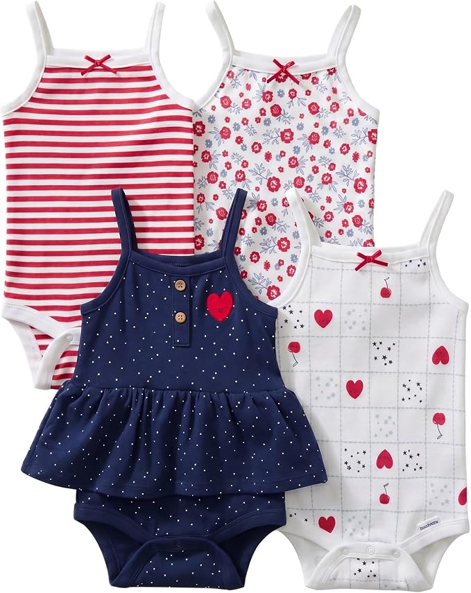 Gerber Baby Girls Multi-Pack Sleeveless Onesies Bodysuit by Gerber