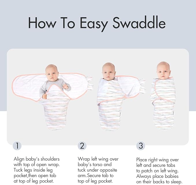 GLLQUEN BABY Swaddles for Newborns 3-6 Months, Adjustable & Easy Fastener | - Image 7