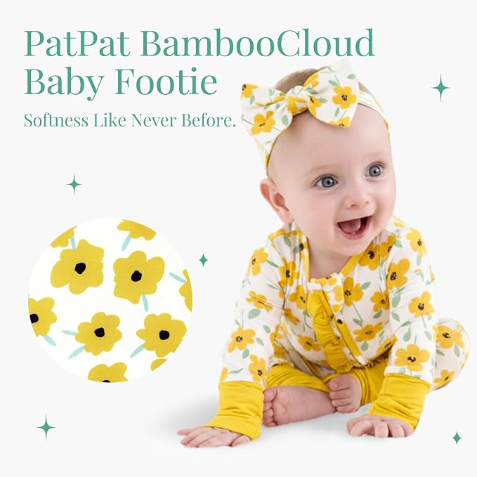 PATPAT Bamboo Viscose Baby Footie - Image 2